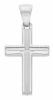 Picture of Striped Straight Cross Pendant gr 1,3 White Gold 18k Hollow Tube Unisex Woman Man