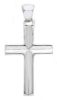 Picture of Striped Straight Cross Pendant gr 2,4 White Gold 18k Hollow Tube Unisex Woman Man