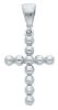 Picture of 11-spheres Cross Pendant gr 1,15 White solid Gold 18k with Smooth Spheres for Woman