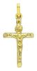 Picture of Straight Cross with Body of Christ Pendant gr 1,85 Yellow Gold 18k Hollow Tube Unisex Woman Man