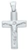 Picture of Convex Straight Cross with Body of Christ Pendant gr 2,4 White Gold 18k Hollow Tube Unisex Woman Man