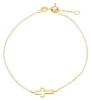 Immagine di Bracciale Moda con Croce aperta gr 1,5 Oro giallo 18kt da Donna