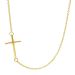 Picture of Fashion crew-neck Necklace with Straight Cross gr 2,2 Yellow Gold 18k for Woman