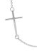 Picture of Fashion crew-neck Necklace with Straight Cross gr 2 White Gold 18k for Woman