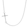 Picture of Fashion crew-neck Necklace with Straight Cross gr 2 White Gold 18k for Woman