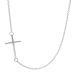 Picture of Fashion crew-neck Necklace with Straight Cross gr 2 White Gold 18k for Woman