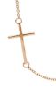 Picture of Fashion crew-neck Necklace with Straight Cross gr 2 Rose Gold 18k for Woman