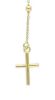 Picture of Rosary crew-neck Necklace with Miraculous Medal of Our Lady of Graces and Cross gr 3,3 Yellow Gold 18k with Smooth Spheres for Woman