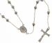 Picture of Long Rosary crew-neck Necklace with Miraculous Medal of Our Lady of Graces and 8-pointed Cucifix gr 12 White Gold 18k Diamond Spheres  Unisex Woman Man