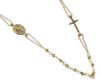 Picture of Rosary crew-neck Necklace with Miraculous Medal of Our Lady of Graces and Cross gr 4,8 Yellow Gold 18k with Diamond Spheres for Woman