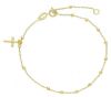 Immagine di Bracciale Rosario con Croce gr 1 Oro giallo 18kt con Sfere lisce Unisex Donna Uomo