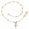 Picture of Rosary Cuff Bracelet with Cross gr 1,1 Rose Gold 18k with Smooth Spheres for Woman