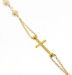 Picture of Rosary crew-neck Necklace with Miraculous Medal of Our Lady of Graces and Cross and through Chain gr 4,8 Yellow Gold 18k with Pearls for Woman