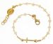 Picture of Rosary Bracelet Yellow Gold 18 kt Pearls Miraculous Medal Cross gr.3,20