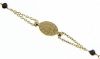 Picture of Rosary crew-neck Necklace with Miraculous Medal of Our Lady of Graces and Cross and through Chain gr 5,2 Yellow Gold 18k with Onyx Unisex Woman Man