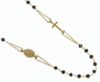 Picture of Rosary crew-neck Necklace with Miraculous Medal of Our Lady of Graces and Cross and through Chain gr 5,2 Yellow Gold 18k with Onyx Unisex Woman Man