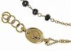 Picture of Rosary Cuff Bracelet with Miraculous Medal of Our Lady of Graces and Cross and through Chain gr 3,6 Yellow Gold 18k with Onyx Unisex Woman Man