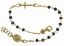 Picture of Rosary Cuff Bracelet with Miraculous Medal of Our Lady of Graces and Cross and through Chain gr 3,6 Yellow Gold 18k with Onyx Unisex Woman Man