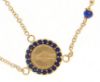 Immagine di Collana Rosario lunga con Medaglia Madonna Miracolosa e Croce punti luce e zaffiro opaco gr 5 Oro giallo 18kt con Zirconi blu Unisex Donna Uomo Bimba Bimbo