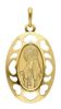 Immagine di Madonna Miracolosa Medaglia Sacra Pendente ovale gr 1,15 Oro giallo 18kt con cornice a cuori da Donna