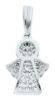 Picture of Guardian Angel with Light Spots Pendant gr 1,2 White Gold 18k for Woman