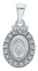 Picture of Miracolous Madonna Our Lady of Graces with Crown and Light Spots Coining Sacred Oval Medal Pendant gr 2 White Gold 18k with Zircons for Woman