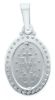 Picture of Miracolous Madonna Our Lady of Graces with Crown and Light Spots Coining Sacred Oval Medal Pendant gr 3,9 White Gold 18k with Zircons for Woman