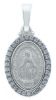 Picture of Miracolous Madonna Our Lady of Graces with Crown and Light Spots Coining Sacred Oval Medal Pendant gr 3,9 White Gold 18k with Zircons for Woman