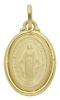 Immagine di Madonna Miracolosa Regina sine labe originali concepta o.p.n. Medaglia Sacra Pendente ovale gr 1,7 Oro giallo 18kt lastra stampata a rilievo Unisex Donna Uomo