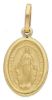 Immagine di Madonna Miracolosa Regina sine labe originali concepta o.p.n. Medaglia Sacra Pendente ovale gr 1 Oro giallo 18kt lastra stampata a rilievo Unisex Donna Uomo