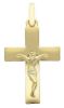 Immagine di Croce dritta con corpo di Cristo Ciondolo Pendente gr 1,05 Oro giallo 9kt Unisex Donna Uomo