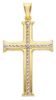 Picture of Double Byzantine Cross Pendant gr 1,3 Bicolour yellow white Gold 9k Unisex Woman Man