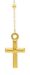 Picture of Rosary crew-neck Necklace with Miraculous Medal of Our Lady of Graces and Cross gr 1,9 Yellow Gold 9k for Woman