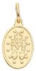 Picture of Our Lady of Graces Madonna Milagrosa Ó Maria concebida sem pecado, rogai por nós ... Oval Medal Pendant gr 0,70 Yellow Gold 9k