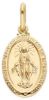 Picture of Our Lady of Graces Madonna Milagrosa Ó Maria concebida sem pecado, rogai por nós ... Oval Medal Pendant gr 0,70 Yellow Gold 9k