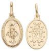 Picture of Our Lady of Graces Madonna Milagrosa Ó Maria concebida sem pecado, rogai por nós ... Oval Medal Pendant gr 0,70 Yellow Gold 9k