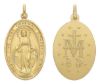 Picture of Our Lady of Graces Regina sine labe originali concepta o.p.n. Coining Sacred Oval Medal Pendant gr 23,8 Yellow Gold 18k Unisex Woman Man