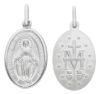 Imagen de Virgen María Nuestra Señora Milagrosa Regina sine labe originali concepta o.p.n. Medalla Colgante oval Acuñación gr 3,1 Oro blanco 18kt Unisex Mujer Hombre