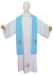 Picture of Priestly stole with Jubilee 2025 logo printed on front and back - Ivory, Violet, Red, Green, Pink, Light Blue, Morello