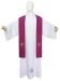 Picture of Priestly stole with Jubilee 2025 logo printed on front and back - Ivory, Violet, Red, Green, Pink, Light Blue, Morello