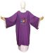 Picture of Polyester Dalmatic with Jubilee 2025 logo embroidered on front and back - Ivory, Violet, Red, Green, Pink, Light Blue, Morello