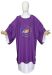 Picture of Polyester Dalmatic with Jubilee 2025 logo printed on front and back - Ivory, Violet, Red, Green, Pink, Light Blue, Morello