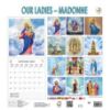 Picture of Madonna Lourdes Fatima Guadalupe Carmelo Ausiliatrice Oropa Calendario da muro 2025 cm 32x34