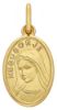 Immagine di Madonna di Medjugorje Medaglia Sacra Pendente ovale Conio gr 2,1 Oro giallo 18kt con bordo liscio Unisex Donna Uomo