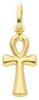 Picture of Cross of Life Ankh Crux Ansata Pendant gr 0,55 Yellow Gold 18k relief printed plate Unisex Woman Man