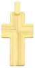 Picture of Modern Cross Pendant gr 8,9 Yellow solid Gold 18k with striped finish for Man