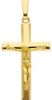 Picture of Straight Cross with Body of Christ Pendant gr 6,3 Yellow solid Gold 18k Unisex Woman Man