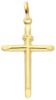 Picture of Simple Cross with INRI symbol Pendant gr 0,85 Yellow Gold 18k Hollow Tube Unisex Woman Man