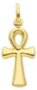 Picture of Cross of Life Ankh Crux Ansata Pendant gr 0,75 Yellow Gold 18k relief printed plate Unisex Woman Man