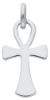 Immagine di Chiave della Vita Ankh Croce Copta Ansata Ciondolo Pendente gr 1,5 Oro bianco massiccio 18kt Unisex Donna Uomo